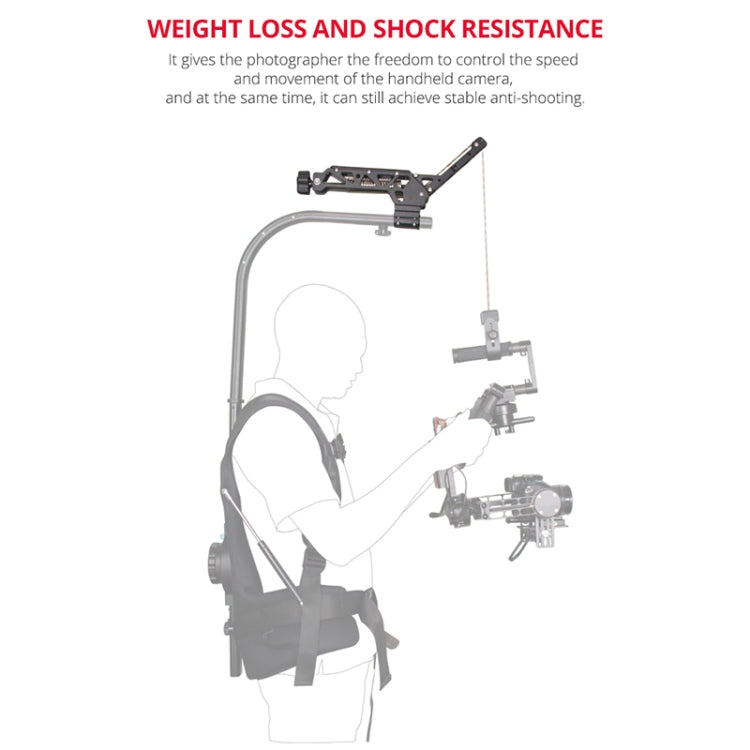 YELANGU BF01 Shock-absorbing Crested Damping Arm, Load: 3-15kg(Black) - free shipping - PMC TechLife - Order now!