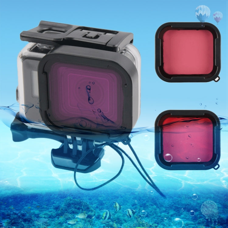 45m Waterproof Housing Protective Case + Touch Screen Back Cover for GoPro NEW HERO /HERO6 /5, with Buckle Basic Mount & Screw & (Purple, Red, Pink) Filters, No Need to Remove Lens (Transparent) - Waterproof Cases by PMC TechLife | Online Shopping South Africa | PMC TechLife | Buy Now Pay Later Mobicred