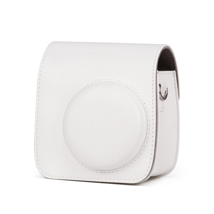 Retro Full Body PU Leather Case Camera  Bag with Strap for FUJIFILM instax mini 7+ (White) - Leather Bag by PMC TechLife | Online Shopping South Africa | PMC TechLife | Buy Now Pay Later Mobicred