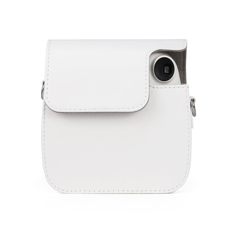 Retro Full Body PU Leather Case Camera  Bag with Strap for FUJIFILM instax mini 7+ (White) - Leather Bag by PMC TechLife | Online Shopping South Africa | PMC TechLife | Buy Now Pay Later Mobicred