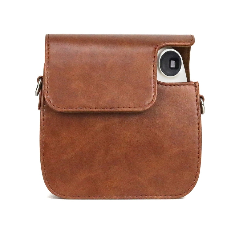 Retro Full Body PU Leather Case Camera  Bag with Strap for FUJIFILM instax mini 7+ (Brown) - Leather Bag by PMC TechLife | Online Shopping South Africa | PMC TechLife | Buy Now Pay Later Mobicred