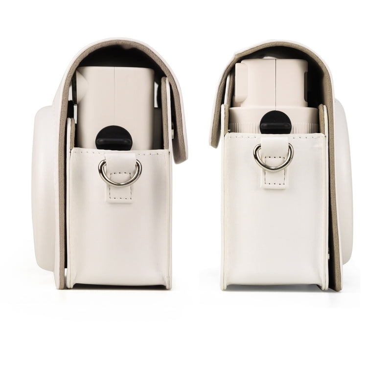 Full Body PU Leather Case Camera  Bag with Strap for FUJIFILM instax Square SQ1 (White) - Leather Bag by PMC TechLife | Online Shopping South Africa | PMC TechLife | Buy Now Pay Later Mobicred