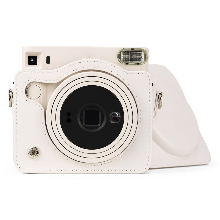 Full Body PU Leather Case Camera  Bag with Strap for FUJIFILM instax Square SQ1 (White) - Leather Bag by PMC TechLife | Online Shopping South Africa | PMC TechLife | Buy Now Pay Later Mobicred