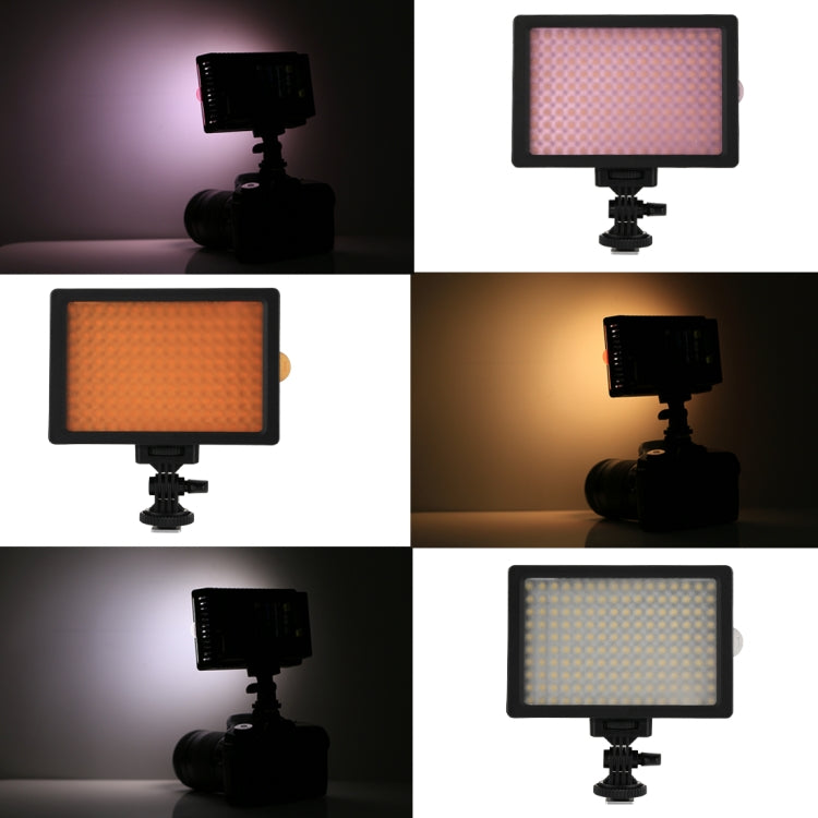 HD-160 White Light LED Video Light on-Camera Photography Lighting Fill Light for Canon, Nikon, DSLR Camera with 3 Filter Plates - free shipping - PMC TechLife - Order now!