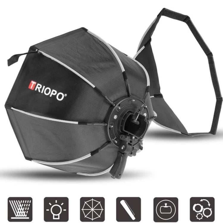 TRIOPO KS2-65 65cm Fast Loading Speedlite Flash Octagon Parabolic Softbox Diffuser (Black) - free shipping - PMC TechLife - Order now!