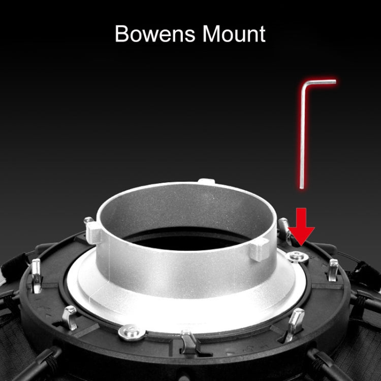 TRIOPO K2-65 65cm Speedlite Flash Octagon Parabolic Softbox Bowens Mount Diffuser (Black) - free shipping - PMC TechLife - Order now!