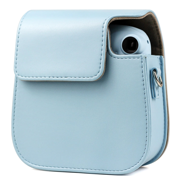 Solid Color Full Body Camera Leather Case Bag with Strap for FUJIFILM Instax mini 11 (Blue) - free shipping - PMC TechLife - Order now!