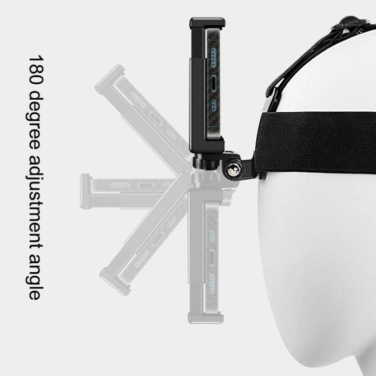 Elastic Mount Belt Adjustable Head Strap with Phone Clamp & Screw & S-type Adapter for GoPro HERO10 Black / HERO9 Black /8 /7 /6 /5, Xiaoyi and Other Action Cameras, Smarphones(Black) - Head Belt by PMC TechLife | Online Shopping South Africa | PMC TechLife | Buy Now Pay Later Mobicred