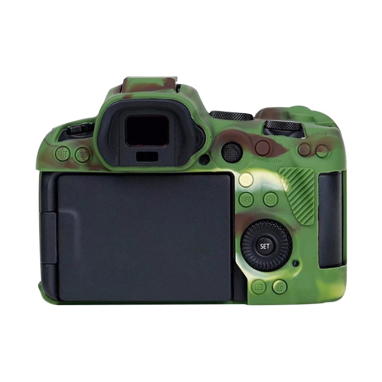 For Canon EOS R6 Litchi Texure Soft Silicone Case(Camouflage) - Protective Case by PMC TechLife | Online Shopping South Africa | PMC TechLife | Buy Now Pay Later Mobicred