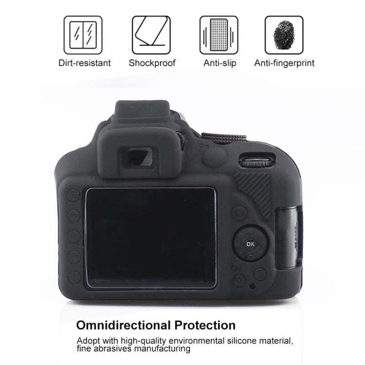 Soft Silicone Protective Case for Nikon D3400 / D3300 (Yellow) - Protective Case by PMC TechLife | Online Shopping South Africa | PMC TechLife | Buy Now Pay Later Mobicred