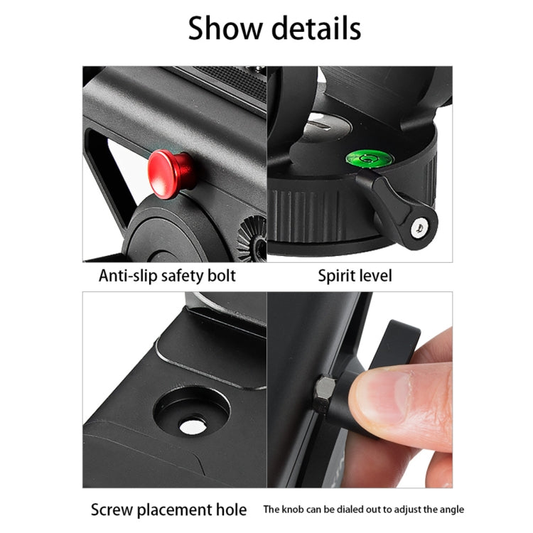 BEXIN VH-105 360 Degree Panorama Heavy Duty Tripod Action Fluid Drag Head (Black) - free shipping - PMC TechLife - Order now!