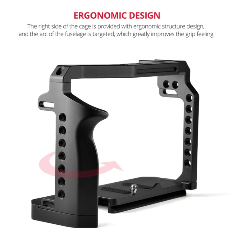 YELANGU C22 YLG0334B Video Camera Cage Stabilizer with Handle for Canon EOS R5/R6 (Black) - free shipping - PMC TechLife - Order now!