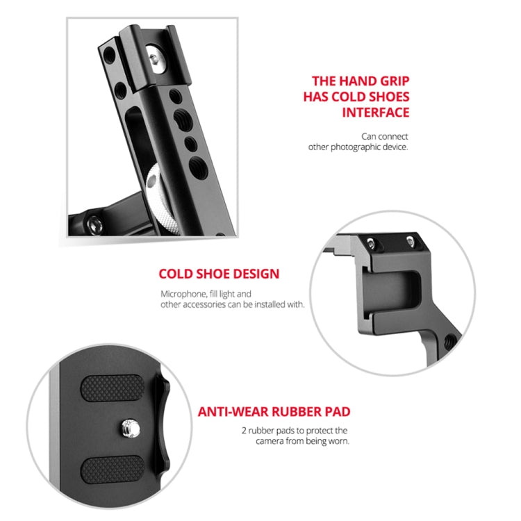 YELANGU C22 YLG0334B Video Camera Cage Stabilizer with Handle for Canon EOS R5/R6 (Black) - free shipping - PMC TechLife - Order now!