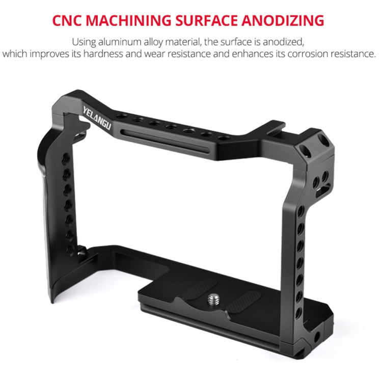 YELANGU C22-A YLG0334B-A Video Camera Cage Stabilizer for Canon EOS R5/R6/R(Black) - free shipping - PMC TechLife - Order now!
