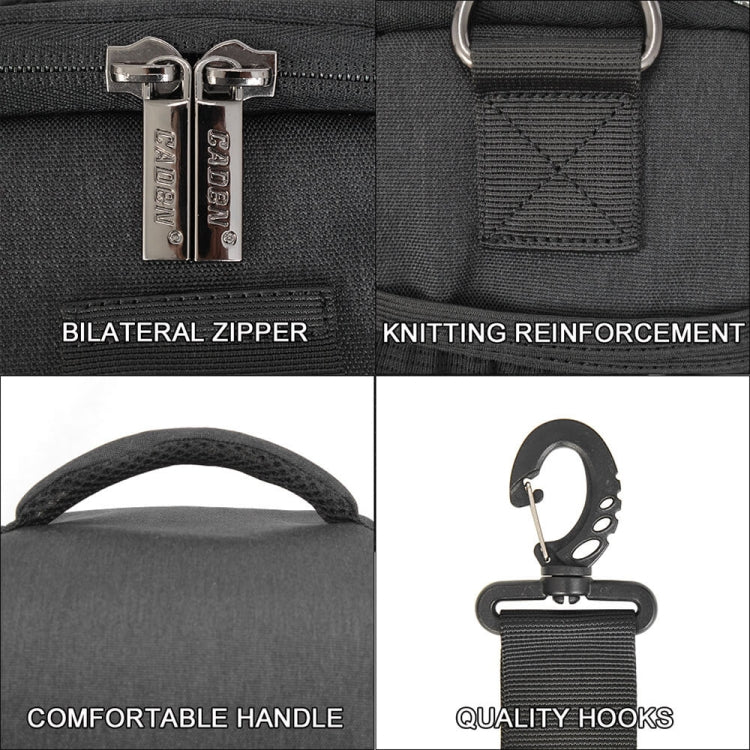 CADEN D11 Waterproof Crossbody Shoulder SLR Camera Bag, Size: 20.5 x 16 x 27cm (Black) - free shipping - PMC TechLife - Order now!