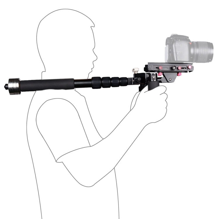 YELANGU S300 4 in 1 Multifunctional Rig + Dual Handheld Shoulder Rig + Monopod + Stabilizer for Cameras / SLR Cameras, Height Range: 63cm-170cm(Black) - free shipping - PMC TechLife - Order now!