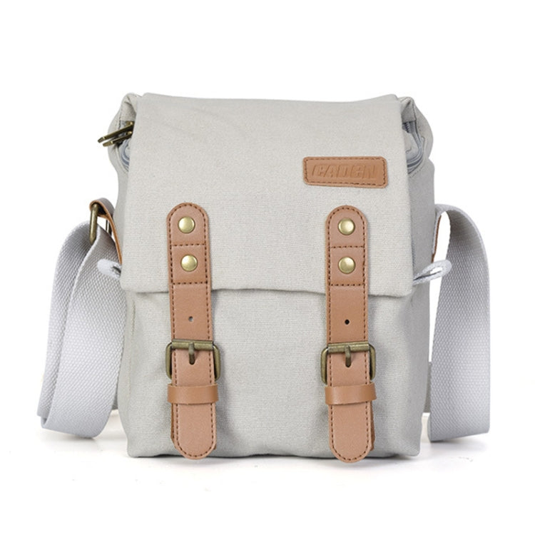 CADEN N1 Simple Retro Multifunctional Canvas Waterproof Digital Camera Photography Bag (Beige White) - free shipping - PMC TechLife - Order now!