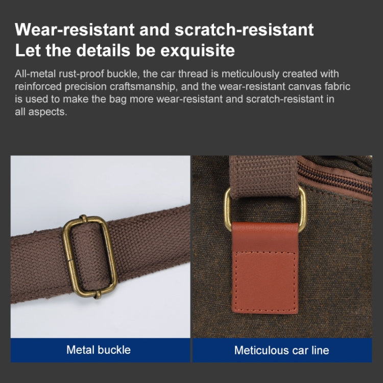 CADEN N1 Simple Retro Multifunctional Canvas Waterproof Digital Camera Photography Bag (Coffee) - free shipping - PMC TechLife - Order now!
