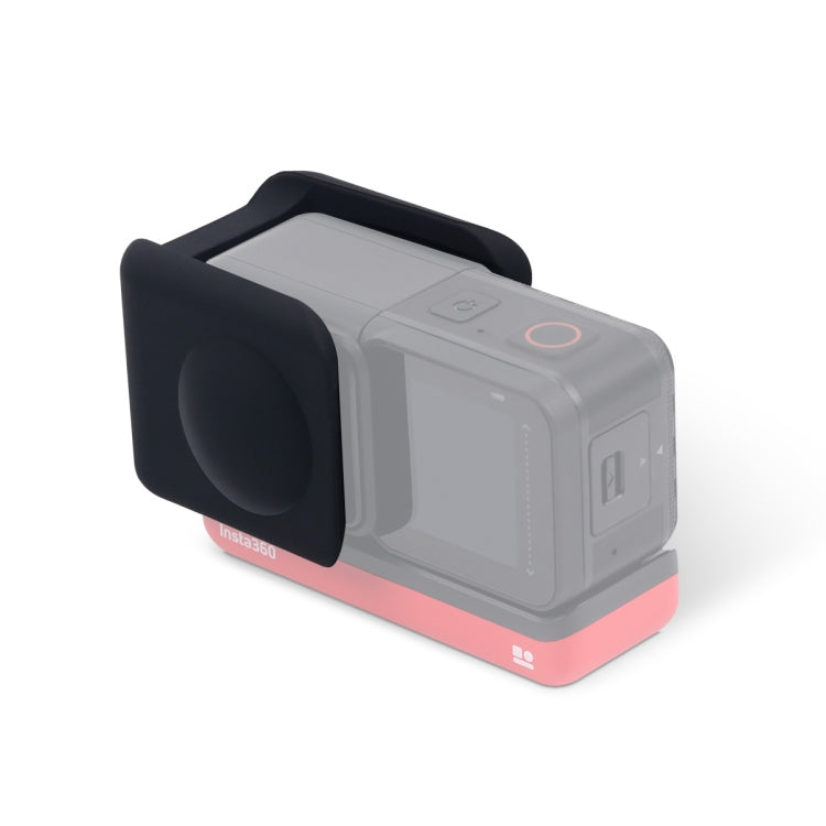 For Insta360 One R Panoramic Camera with Frame Shockproof Silicone Protective Case with Lens Cap Cover(Black) - Case & Bags by PMC TechLife | Online Shopping South Africa | PMC TechLife | Buy Now Pay Later Mobicred