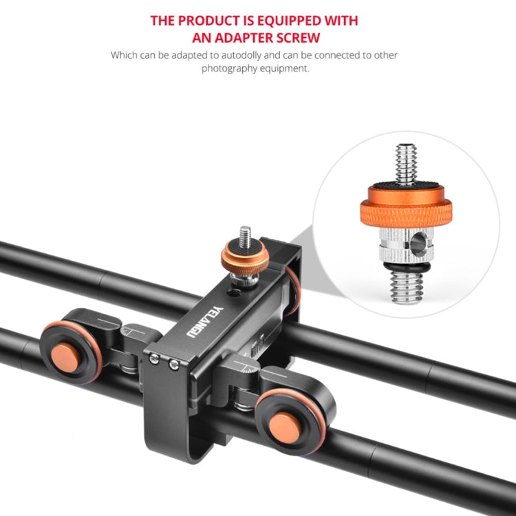 YELANGU L60E 60cm Slide Rail Track + L4 3-Wheel Video Dolly with PC142 Phone Clamp & Ballhead - free shipping - PMC TechLife - Order now!