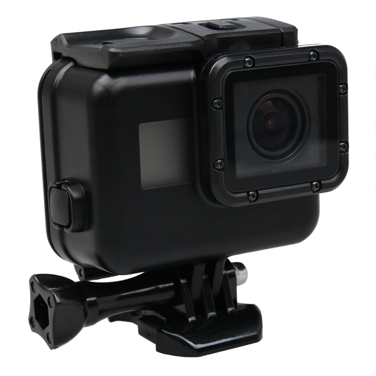 2 in 1 for GoPro HERO6 /5 Touch Screen Back Cover + 45m Waterproof Housing Protective Case(Need to Disassemble Lens When Installed) with Buckle Basic Mount & Lead Screw(Black) - Waterproof Cases by PMC TechLife | Online Shopping South Africa | PMC TechLife | Buy Now Pay Later Mobicred