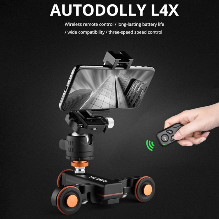 YELANGU L4X Camera Wheel Dolly + PC142 Phone Clamp with Remote, Load: 3kg - free shipping - PMC TechLife - Order now!