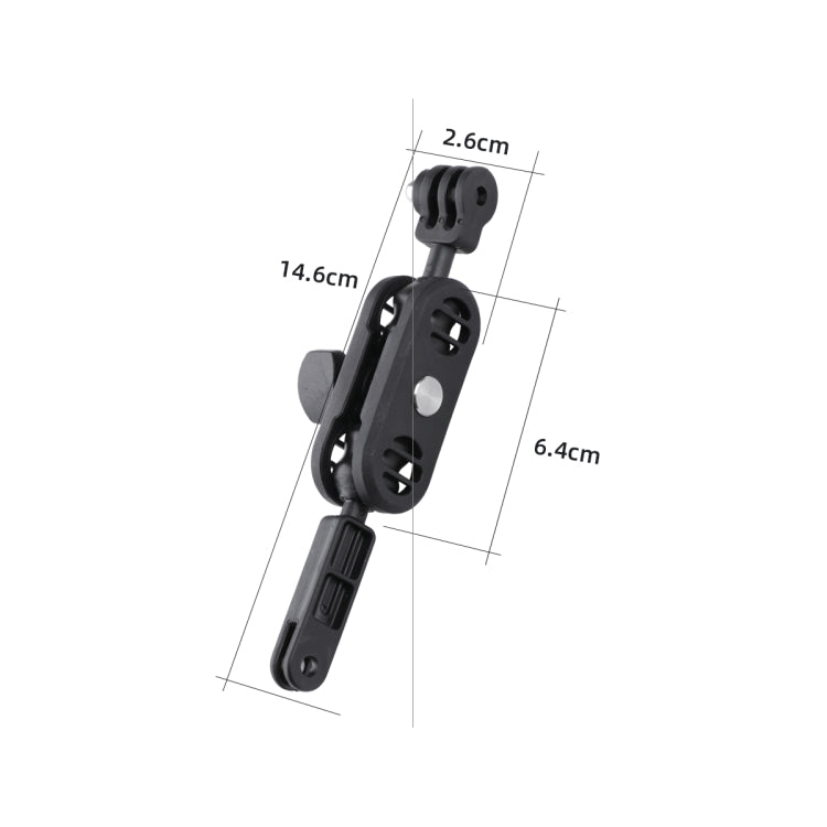 360 Pivot Magic Arm Motorcycle Helmet Mount Adapter Holder (Black) - Helmet Mount by PMC TechLife | Online Shopping South Africa | PMC TechLife | Buy Now Pay Later Mobicred