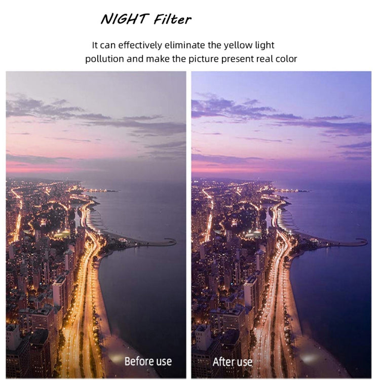 JSR Round Housing NIGHT Lens Filter for GoPro HERO8 Black - Lens Filter by JSR | Online Shopping South Africa | PMC TechLife | Buy Now Pay Later Mobicred