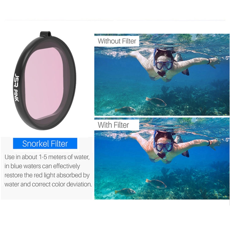 JSR Round Housing Diving 6 in 1 UV + CPL + 16X Macro + Red + Yellow + Purple Lens Filter for GoPro HERO8 Black - free shipping - PMC TechLife - Order now!