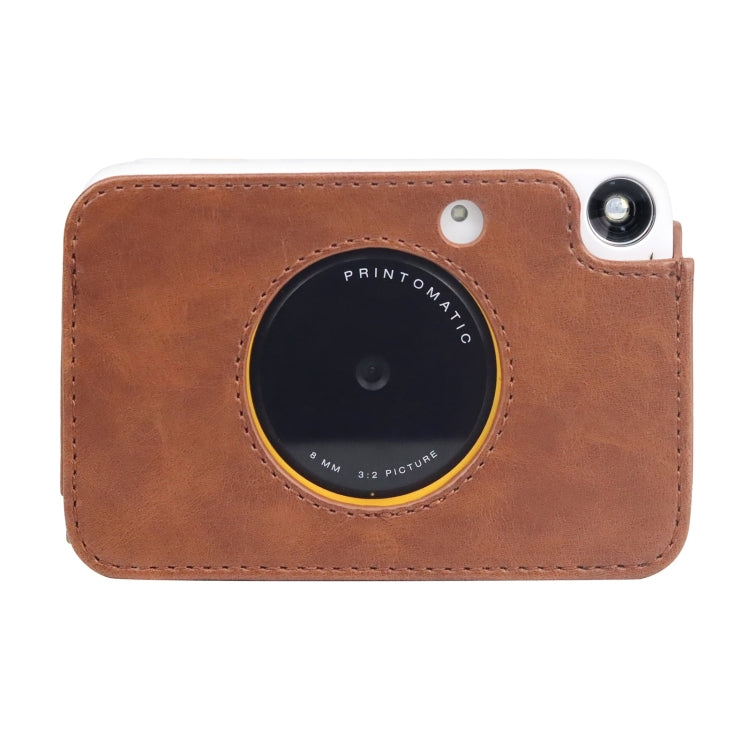 For Kodak PRINTOMATIC Full Body Camera PU Leather Case Bag with Strap (Brown) - Leather Bag by PMC TechLife | Online Shopping South Africa | PMC TechLife | Buy Now Pay Later Mobicred
