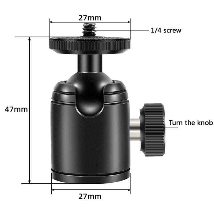 BEXIN K18 Mini 360 Degree Rotation Panoramic Metal Ball Head - free shipping - PMC TechLife - Order now!