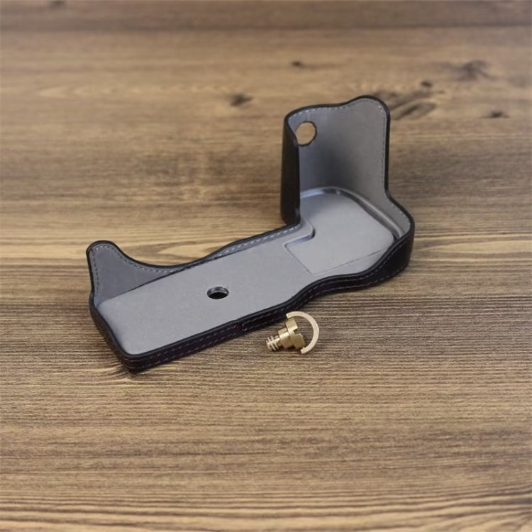 For Canon EOS R7 1/4 inch Thread PU Leather Camera Half Case Base (Black) - Half Case by PMC TechLife | Online Shopping South Africa | PMC TechLife | Buy Now Pay Later Mobicred