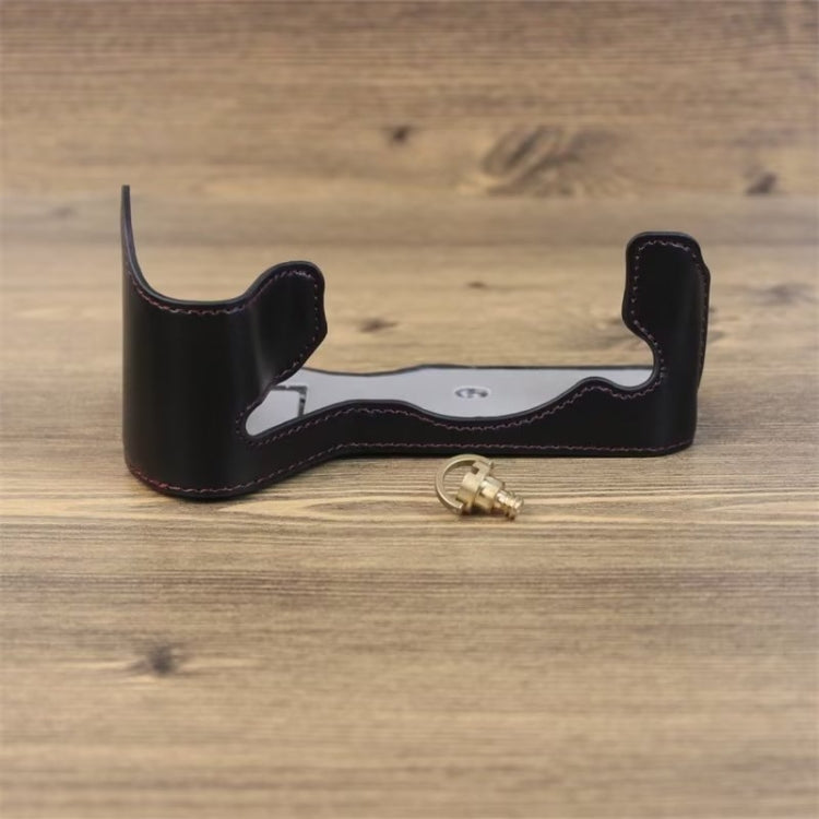 For Fujifilm XH2S 1/4 inch Thread PU Leather Camera Half Case Base (Black) - Half Case by PMC TechLife | Online Shopping South Africa | PMC TechLife | Buy Now Pay Later Mobicred