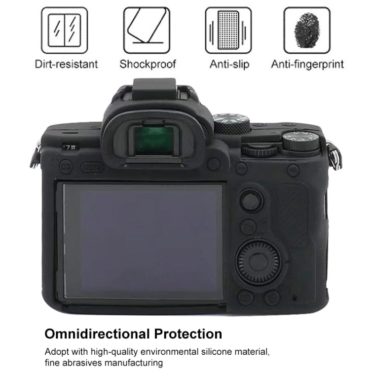 For Sony  A7S III / A7S3 Soft Silicone Protective Case(Coffee) - Protective Case by PMC TechLife | Online Shopping South Africa | PMC TechLife | Buy Now Pay Later Mobicred