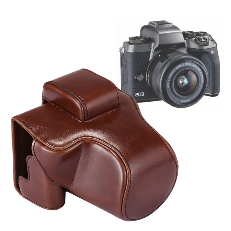 Full Body Camera PU Leather Case Bag with Strap for Canon EOS M5 (Coffee) - free shipping - PMC TechLife - Order now!