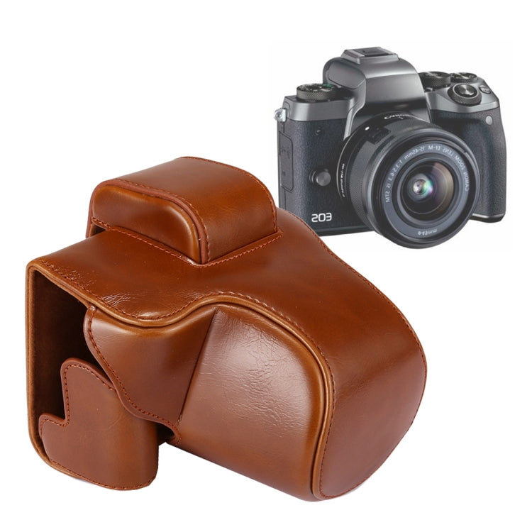 Full Body Camera PU Leather Case Bag with Strap for Canon EOS M5 (Brown) - free shipping - PMC TechLife - Order now!