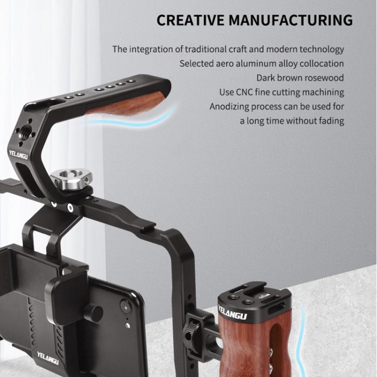 YELANGU LW101 Vlogging Live Broadcast LED Selfie Light Mic Smartphone Video Rig Handles Stabilizer Kits - free shipping - PMC TechLife - Order now!