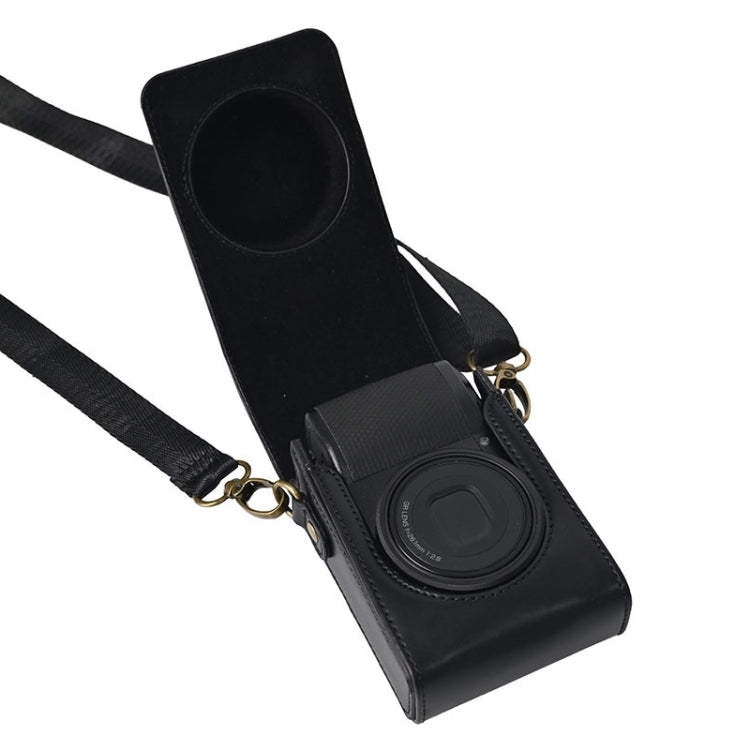 Full Body Camera PU Leather Case Bag with Strap for Ricoh GR / GRII / GRIII, Casio ZR1200 / ZR1500/ ZR2000/ ZR3500, ZR3600 / ZR3700 / ZR5500 (Black) - Leather Bag by PMC TechLife | Online Shopping South Africa | PMC TechLife | Buy Now Pay Later Mobicred