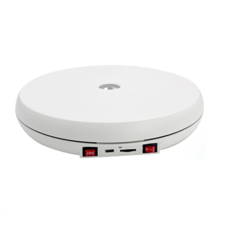 25cm LED Light Electric Rotating Display Stand Turntable (White) -  by PMC TechLife | Online Shopping South Africa | PMC TechLife | Buy Now Pay Later Mobicred