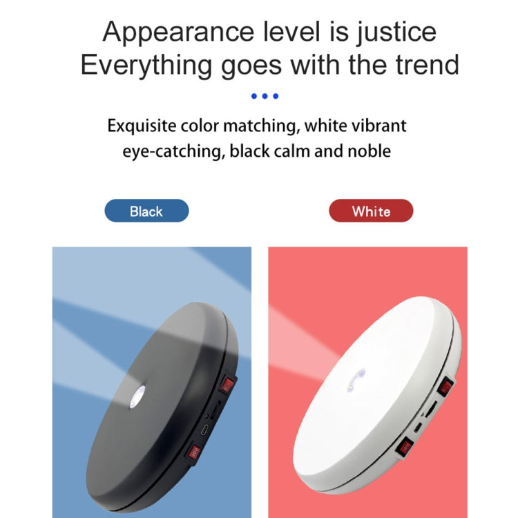 25cm LED Light Electric Rotating Display Stand Turntable (White) -  by PMC TechLife | Online Shopping South Africa | PMC TechLife | Buy Now Pay Later Mobicred