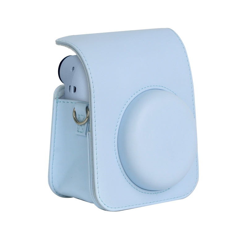 For FUJIFILM instax mini 12 Full Body Leather Case Camera Bag with Strap (Blue) - Leather Bag by PMC TechLife | Online Shopping South Africa | PMC TechLife | Buy Now Pay Later Mobicred