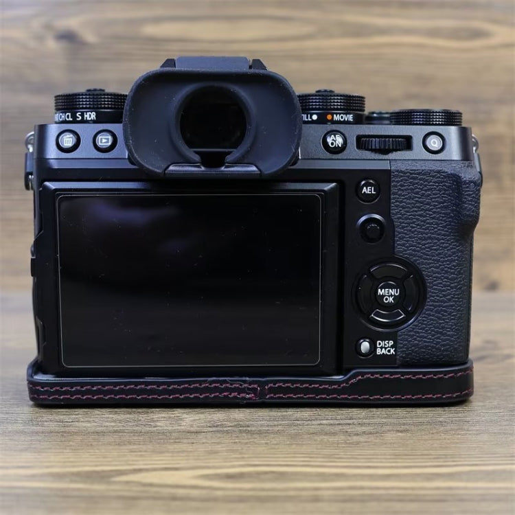 For FUJIFILM X-T5 1/4 inch Thread PU Leather Camera Half Case Base (Black) - Half Case by PMC TechLife | Online Shopping South Africa | PMC TechLife | Buy Now Pay Later Mobicred
