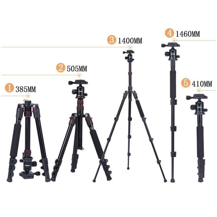 TRIOPO Oubao A-208S Adjustable Portable  Aluminum Alloy Tripod with Ball Head for SLR Camera - free shipping - PMC TechLife - Order now!