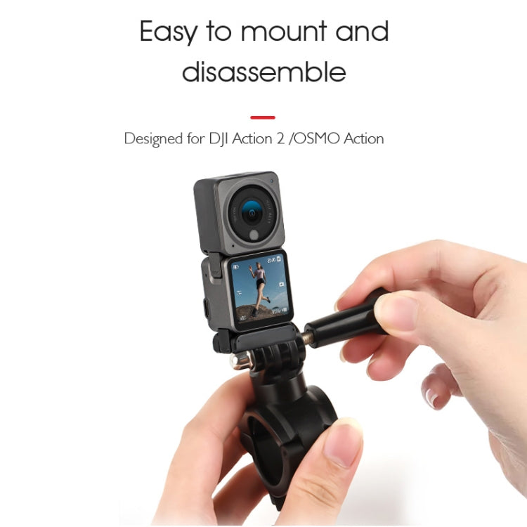 STARTRC Upgrade Bike Handlebar Fixed Mount Holder For DJI Action 3 / Action 2 / OSMO Action (Black) - free shipping - PMC TechLife - Order now!