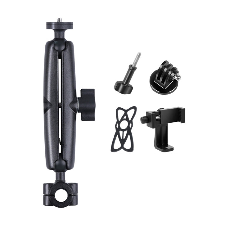 25mm Ballhead Car Front Seat Handlebar Fixed Mount Holder with Tripod Adapter & Screw & Phone Clamp & Anti-lost Silicone Case for GoPro, Insta360, DJI and Other Action Cameras - Connection Mount by PMC TechLife | Online Shopping South Africa | PMC TechLife | Buy Now Pay Later Mobicred