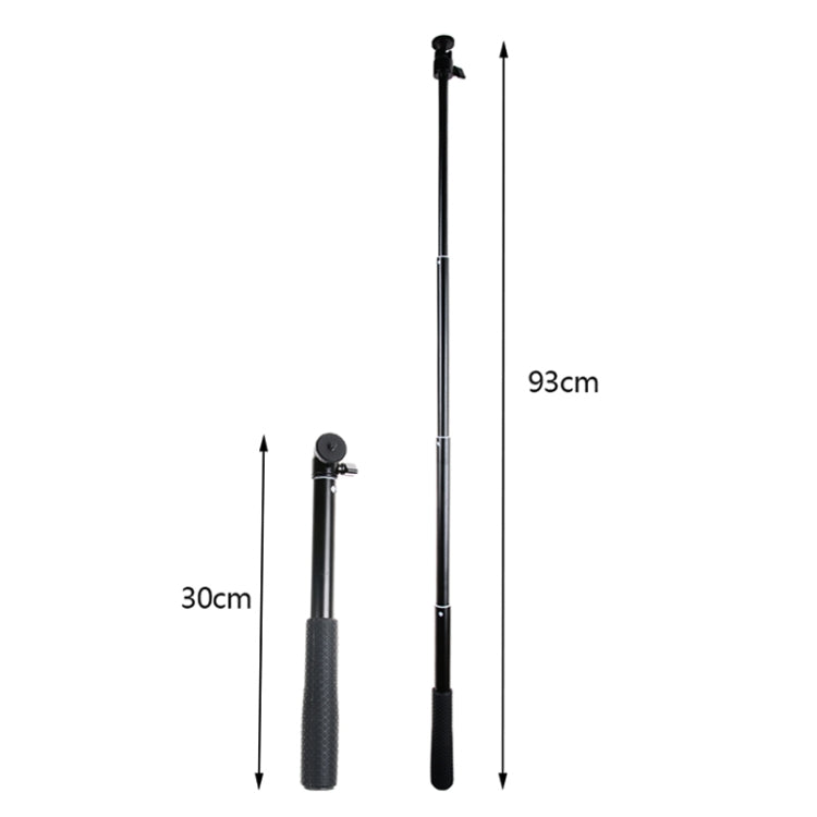 30-93cm Grip Foldable Tripod Holder Multi-functional Selfie Stick Monopod for GoPro, Insta360, DJI and Other Action Cameras, Phones - Extendable Pole by PMC TechLife | Online Shopping South Africa | PMC TechLife | Buy Now Pay Later Mobicred