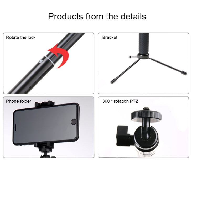 30-93cm Grip Foldable Tripod Holder Multi-functional Selfie Stick Monopod for GoPro, Insta360, DJI and Other Action Cameras, Phones - Extendable Pole by PMC TechLife | Online Shopping South Africa | PMC TechLife | Buy Now Pay Later Mobicred
