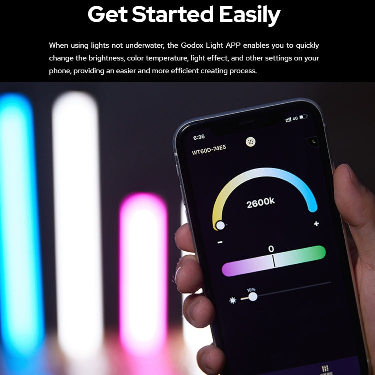 Godox WT25R Waterproof Tube Light  25cm RGB Photo Video Fill Light - free shipping - PMC TechLife - Order now!