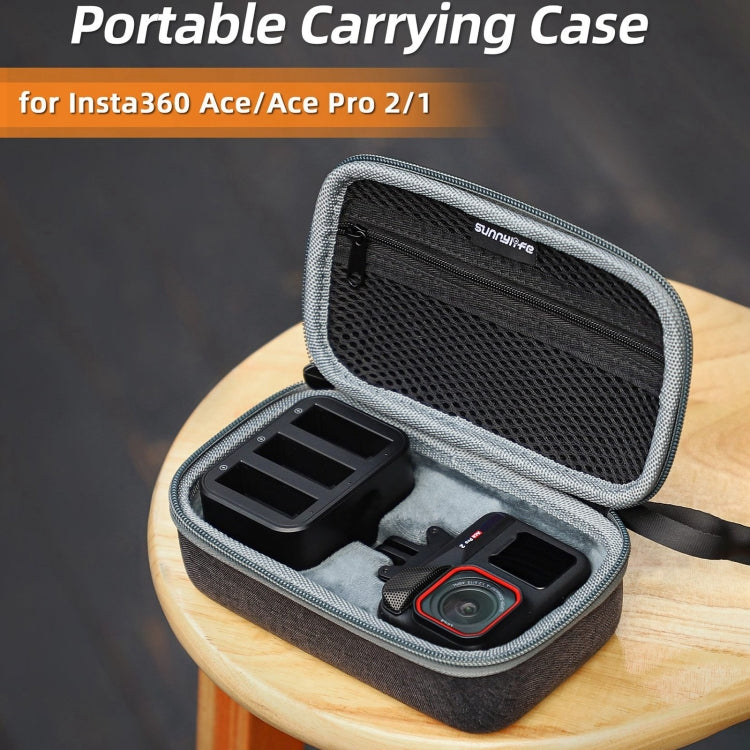 For Insta360 Ace / Ace Pro 1 / Ace Pro 2 Sunnylife Portable Carrying Case Handbag Mini Travel Case Organizer Protective Bag (Dark Grey) - free shipping - PMC TechLife - Order now!