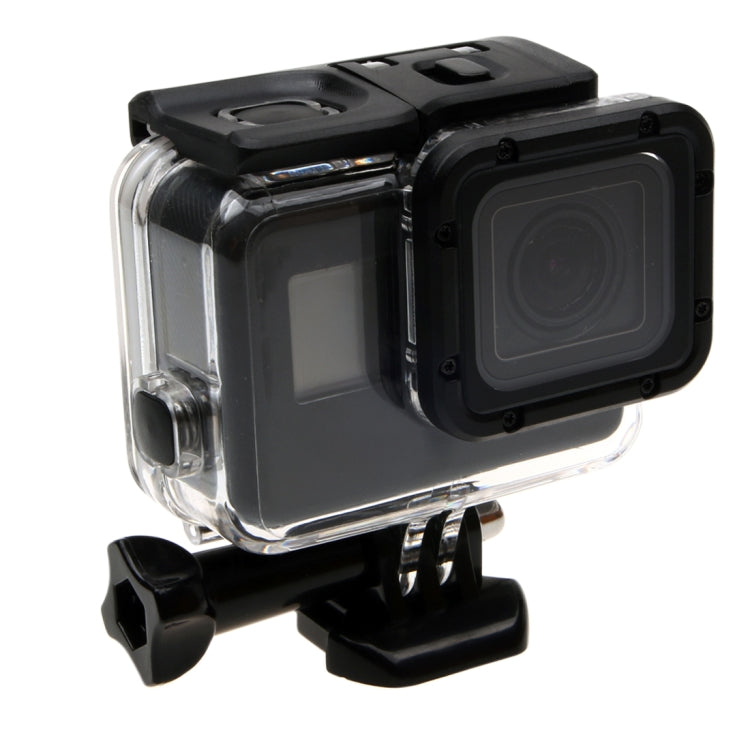 For GoPro  NEW HERO /HERO6  /5  30m Waterproof Housing Protective Case + Hollow Back Cover with Buckle Basic Mount & Screw, No Need to Disassemble Lens(GP413) - Waterproof Cases by PMC TechLife | Online Shopping South Africa | PMC TechLife | Buy Now Pay Later Mobicred